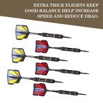 Niubixx 30 Sets Standard Dart Flights - Durable PET