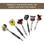 Niubixx 30 Sets Standard Dart Flights - Durable PET