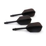 CUESOUL ROST Slim Black Dart Shafts and Flights - 3 Pack