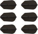 COSMO DARTS Super Slim Fit Flights - 6 Pack Black