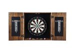 Hathaway Drifter Rustic Oak Dartboard and Cabinet Set