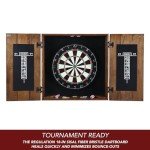 Hathaway Drifter Rustic Oak Dartboard and Cabinet Set