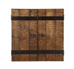 Hathaway Drifter Rustic Oak Dartboard and Cabinet Set
