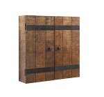 Hathaway Drifter Rustic Oak Dartboard and Cabinet Set