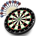 LinkVisions Staple-Free Dartboard with 18g Darts Set