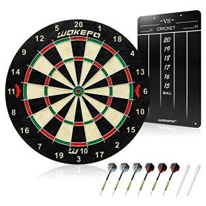 Professional Sisal Dartboard with 6 Steel Darts