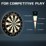 Professional Sisal Dartboard with 6 Steel Darts