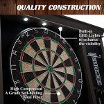 Palmer Dartboard Cabinet with LED Lights and Accessories