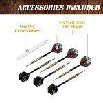 Palmer Dartboard Cabinet with LED Lights and Accessories