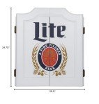 Miller Lite Retro Dart Board Cabinet Set