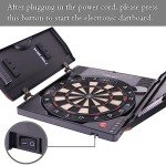 LED Digital Dart Board with Cabinet and 12 Darts