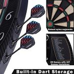 Electronic Dart Board - Dart Board Electronic Scoreboard for 16 Players - 6 Darts Plastic Tips 50 Soft Tips LED Display Power Adapter Throw Line