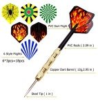 MaxMau 18-Piece Steel Tip Darts Set
