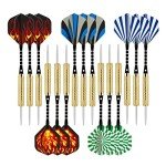 Wolftop 15-Pack 18g Steel Tip Darts Set