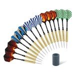 Wolftop 15-Pack 18g Steel Tip Darts Set