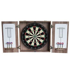 Hathaway Winchester Driftwood Dartboard and Cabinet Set