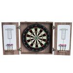 Hathaway Winchester Driftwood Dartboard and Cabinet Set