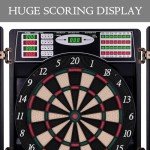 LED Electronic Dart Board with Cabinet and Darts Set