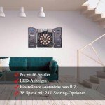 LED Electronic Dart Board with Cabinet and Darts Set