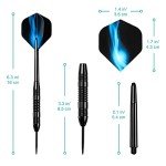12 Pcs Accmor Steel Tip Darts Set 24G
