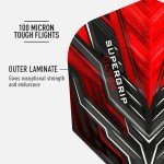 Harrows SUPERGRIP Ultra Flights - Set of 5 Red