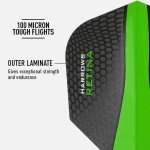 Harrows Retina Green Dart Flights - 5 Sets