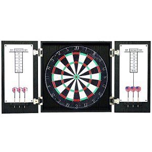 Winchester Steel Tip Dartboard Cabinet - Black Finish