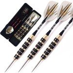 CUESOUL 26g Steel Tip Darts with Black Barrels