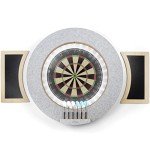 Dart Board Cabinet Set with LED Light & Darts