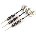 CUESOUL 26g Steel Tip Darts with Black Barrels