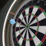 Dart Board Cabinet Set with LED Light & Darts
