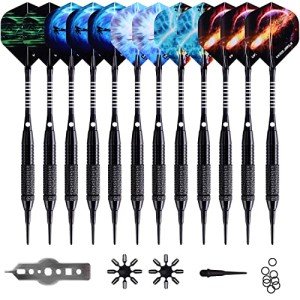 WIN.MAX 12-Piece Soft Tip Darts Set with Extras