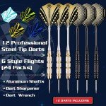 WIN.MAX Bristle Dartboard Set with 12 Darts