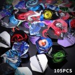 CyeeLife 105-Piece Durable Dart Flights Set