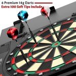 LED Electronic Dartboard with 40 Games & Darts