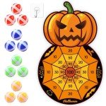 Halloween Pumpkin Dart Board Game with Sticky Balls