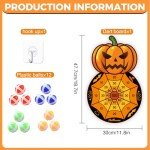 Halloween Pumpkin Dart Board Game with Sticky Balls