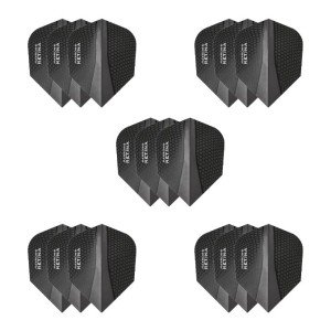 Harrows Retina Black Dart Flights - 5 Sets