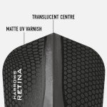 Harrows Retina Black Dart Flights - 5 Sets