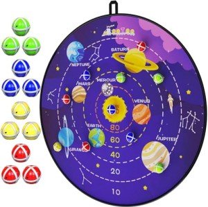 Large Kids Dart Board with 12 Sticky Balls