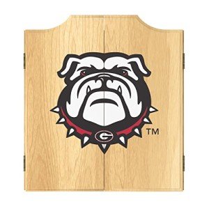 University of Georgia Bulldog Dart Board Cabinet Set