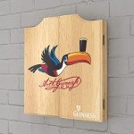 Guinness Dart Board Cabinet Set with 6 Darts