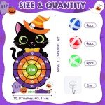 Halloween Cat Dart Board with 12 Sticky Balls