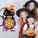 Halloween Cat Dart Board with 12 Sticky Balls