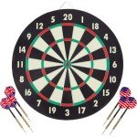 Paper Wound Dart Board with 6 Brass Darts