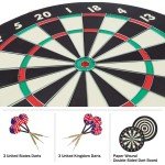 Paper Wound Dart Board with 6 Brass Darts