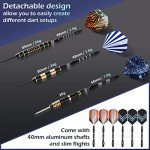 LANNEY Professional Steel Tip Darts Set with Accessories