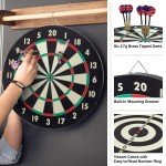 Paper Wound Dart Board with 6 Brass Darts