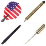 Paper Wound Dart Board with 6 Brass Darts