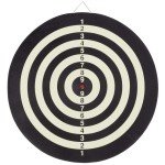 Paper Wound Dart Board with 6 Brass Darts